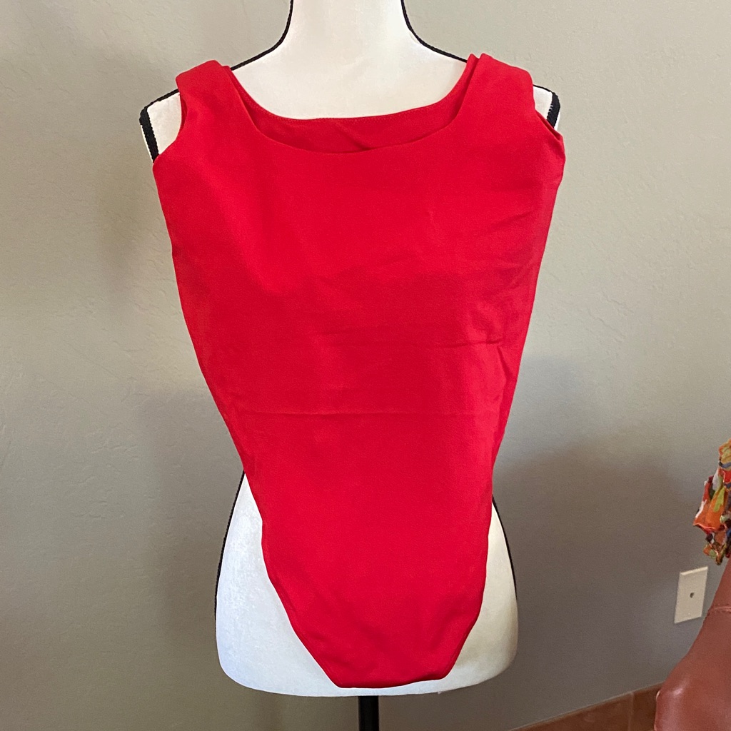 Red Sleeveless Women's Body Suit